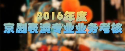 操日本逼黄色视频大全国家京剧院2016年度京剧表演专业业务考...